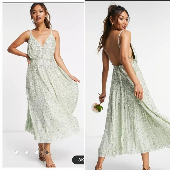 ASOS | Dresses | Nwt Embellished Cami Midi Dress | Poshmark